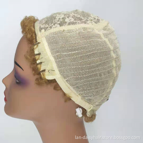 Machine Made No Lace  kinky Afro  Curly  Natural Human Hair Short Cut Wigs
